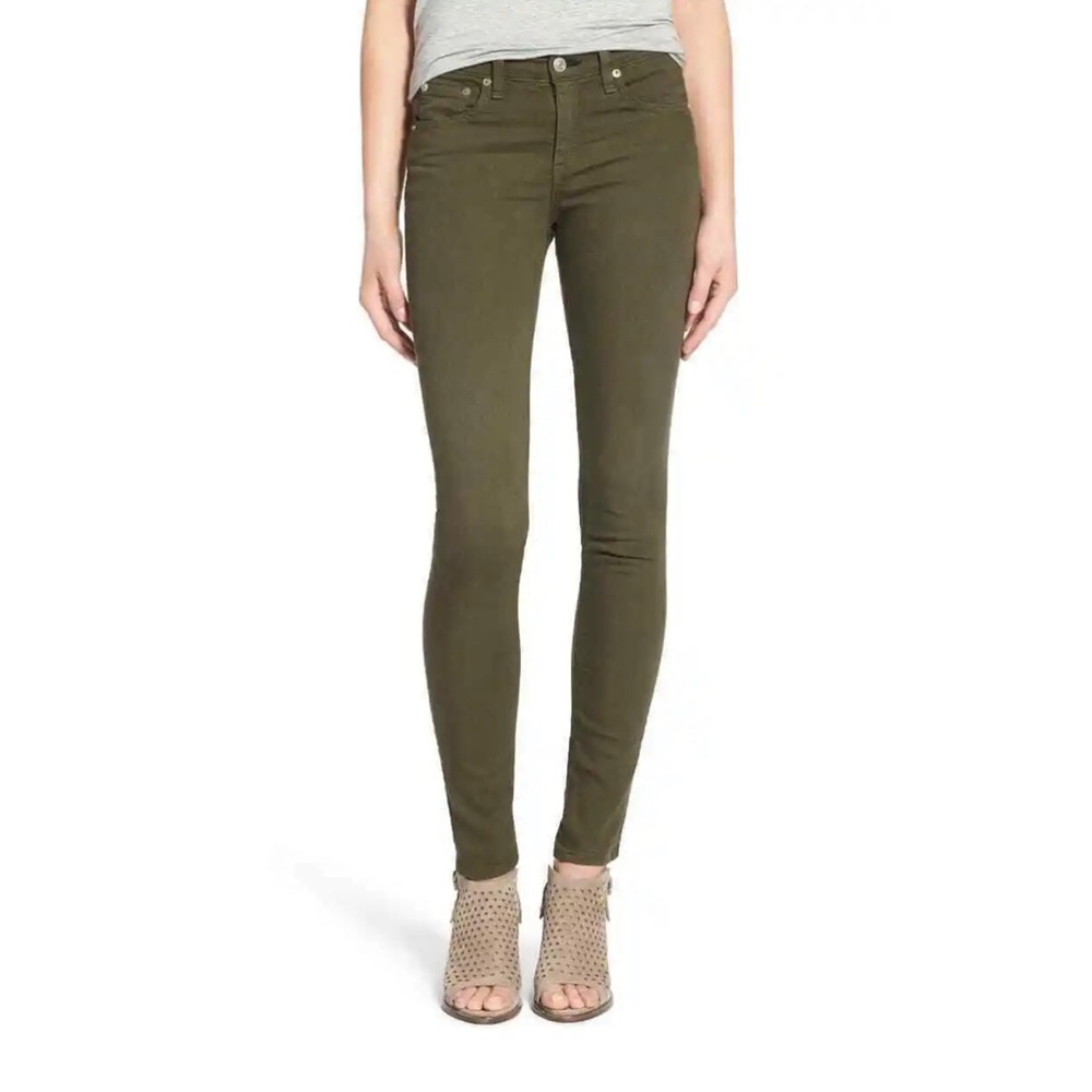 RAG & BONE ARMY GREEN STRETCHY SKINNY JEANS SZ 25